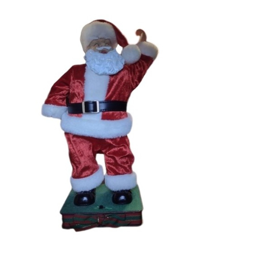Vintage 13" Santa Clause Clap Activated Action Dancing Singing Christmas